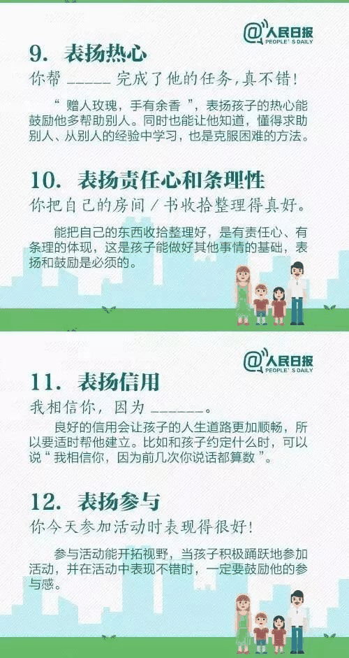 人民日?qǐng)?bào)推薦！15個(gè)表?yè)P(yáng)孩子和10個(gè)懲戒孩子的科學(xué)方法